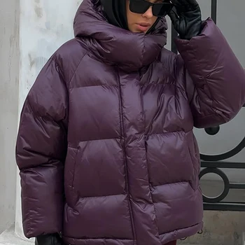 Veste femme col en fourrure de...