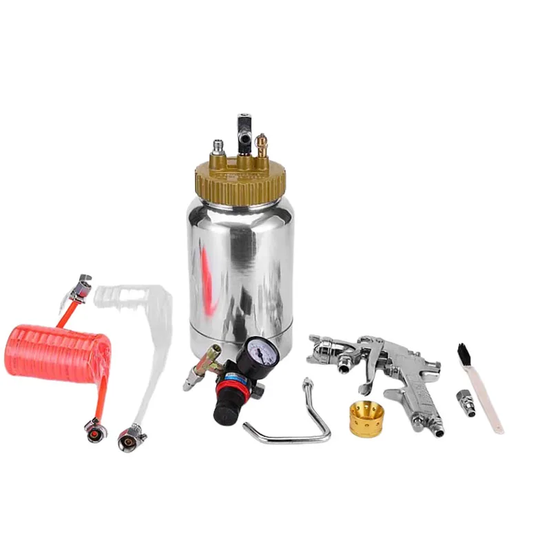 Industrial 2L Tank Spray Machine Gun Marble Paint Latex Spray Gun Pressure Paint Sprayer with Gun Kit