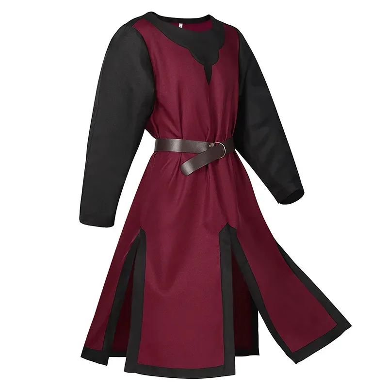2025 11 sobretodo cruzado Medieval, sudaderas con capucha para hombre, mono de caballero templario, batas de Cosplay de Anime, ropa de piratas, disfraz de Halloween