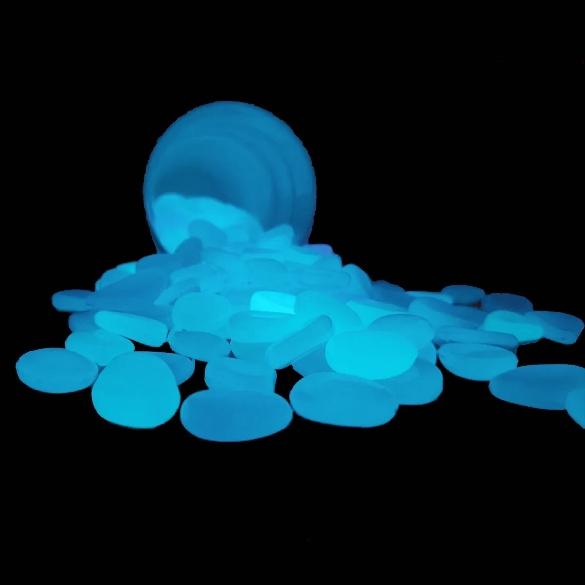 

500PCS Glowing Rock Cobble Stones Garden Paving Luminous Landscape Pebbles Fluorescent Aquarium Fishbowl Fish Tank Globe Stone