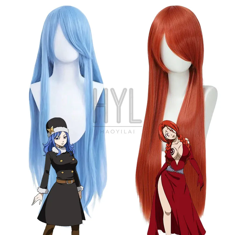 Anime Flare Corona Juvia Lockser Cosplay Wig Blue Red Long Heat Resistant Synthetic Hair For Women Men Halloween Costume Party