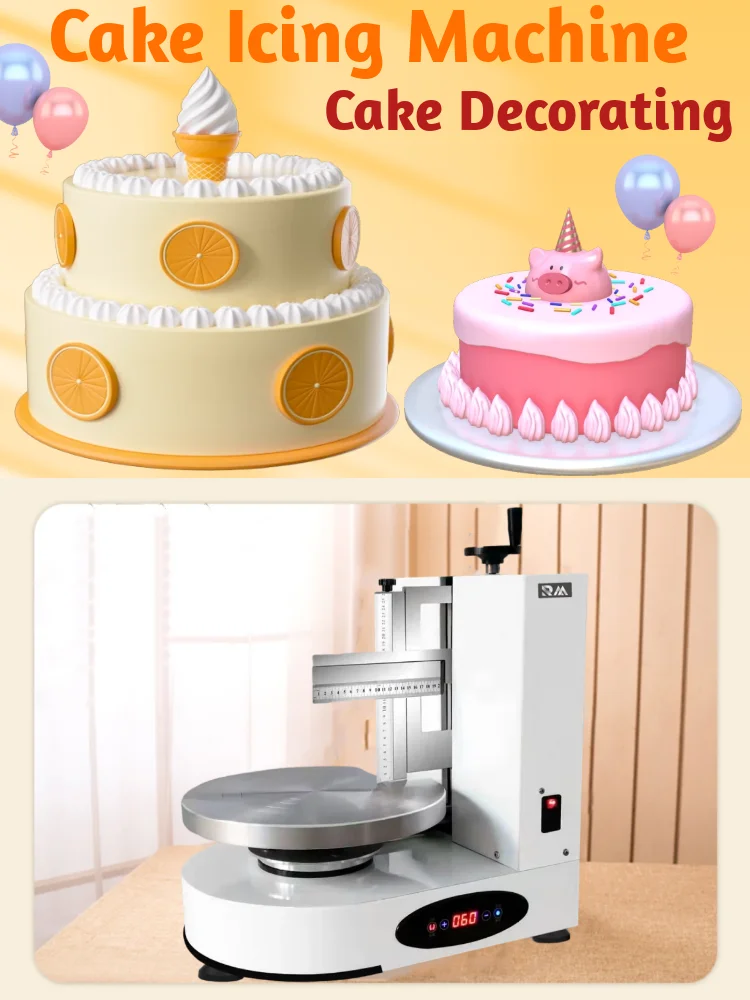 CAKE Mini Icing Frost Machine Petite Maquina Para Decorar Tortas De Alisado Cubrir Glaseado Pasteled Automatica Ser Pour Pastels