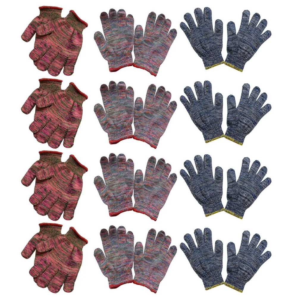 

12Pairs Wear-Resistant Garden Gloves Non-Slip Flexible Protective Working Gloves for Gardening Planting Weeding Pruning