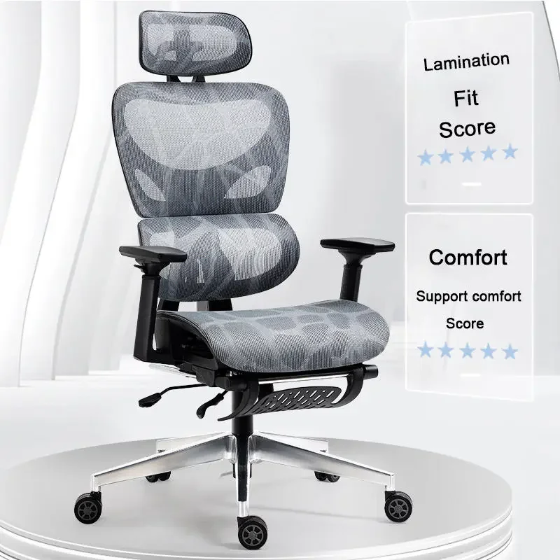 Commercial Furniture High-Back Executive Office Chair Ergonomic Height Adjustment Minimalist Mesh Home Office Metal Fabric