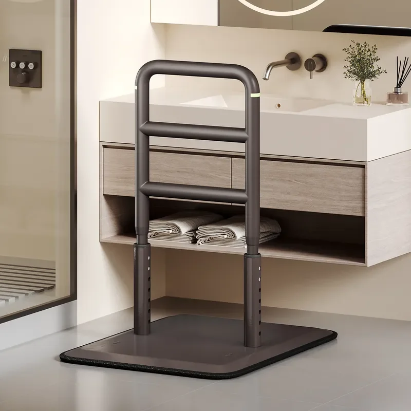 Adjustable Bedside Assist Handle for Seniors Elderly Safety Rail No Drill Installation Lift Up Support Bar Home Care Aid