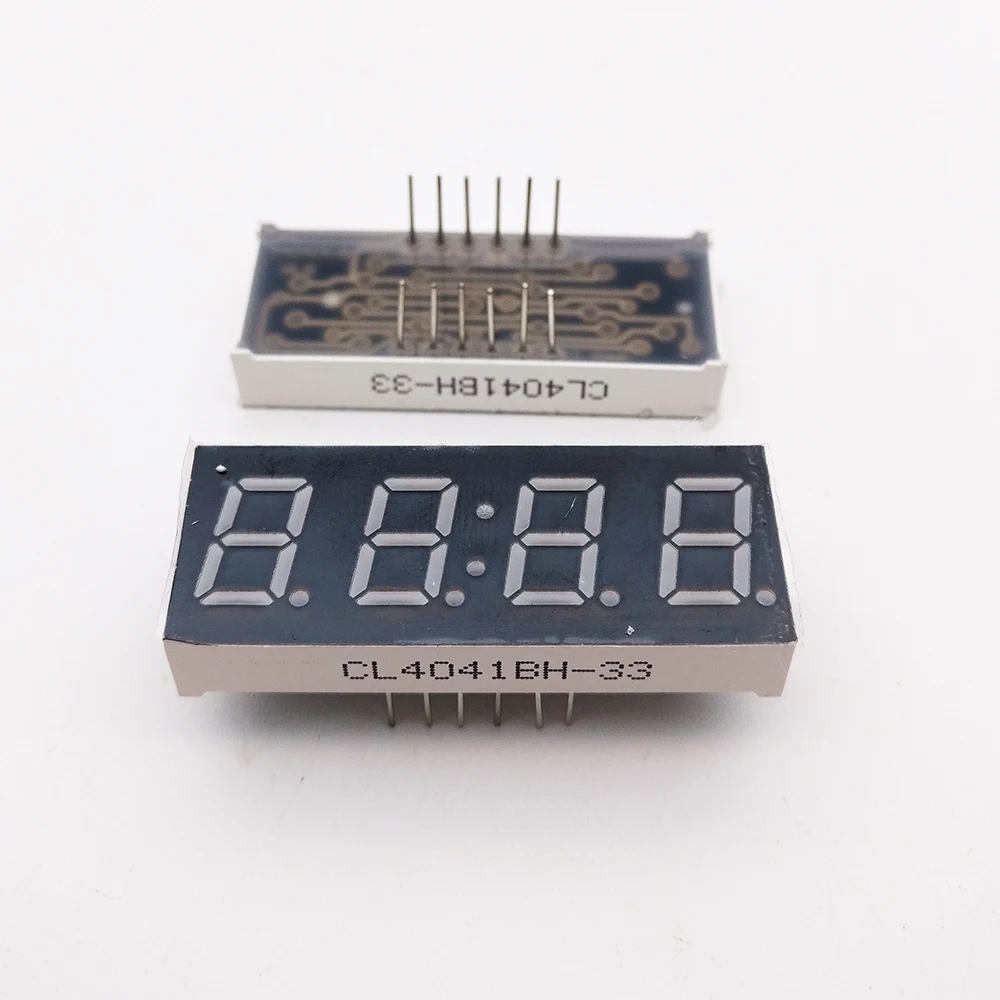 10PCS x 0.4 inches Red With Clock Common Cathode/ Anode 4 Digital Tube LED Display Module