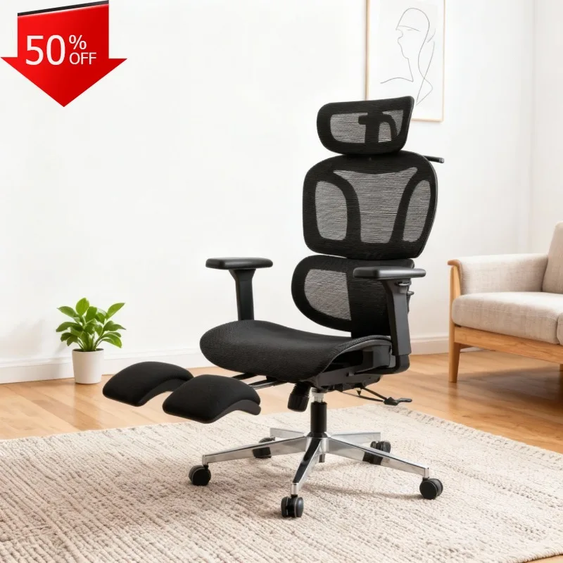 

Ergonomic Mesh Office Chair with Adjustable Footrest, 90-135 Degrees Tilt, and Personalized Support for Ultimate Comfort