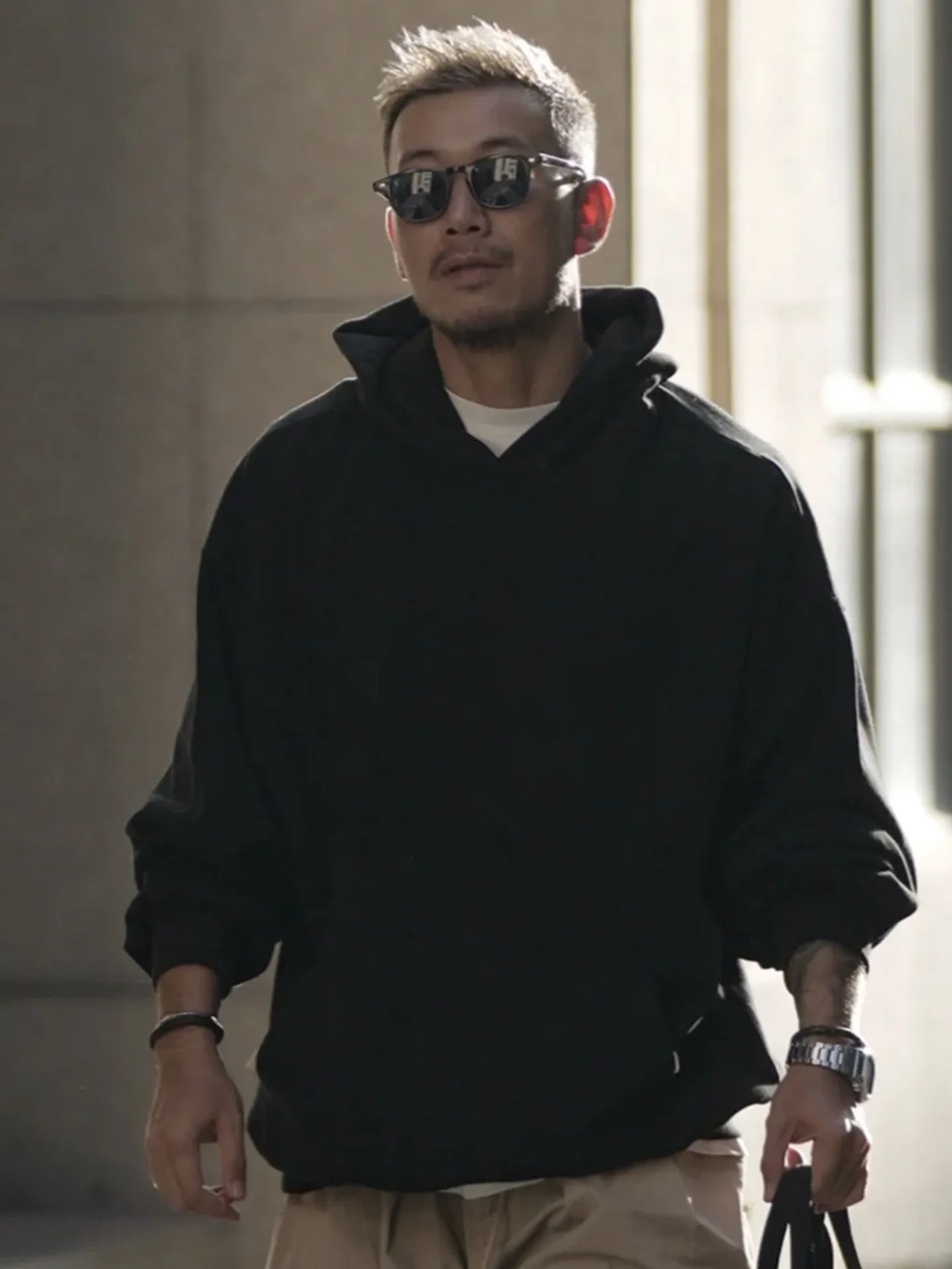 

Мужская толстовка Long Valley в стиле ретро, базовая, с флисовой подкладкой, оверсайз, повседневная, универсальная, осенне-зимняя, дышащая, ветрозащитная, теплая