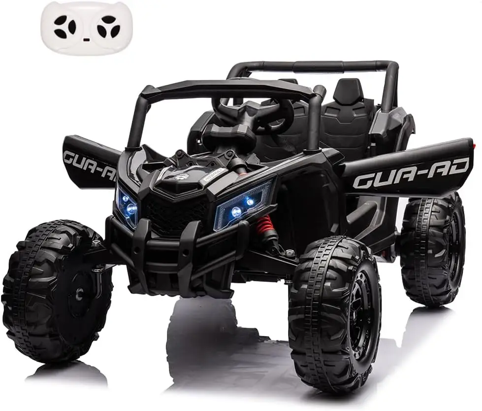 24V 2 Seater Ride On UTV Car, Battery Powered Electric Vehicles with Remote Control, Spring Suspension,200W Motors, Metal Frame,