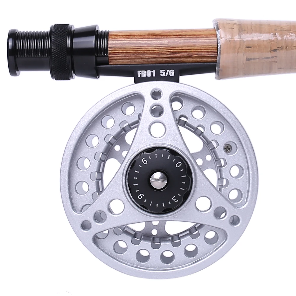 Fly Fishing Reel Aluminum Trout 3/4, 5/6, 7/8wt Large Arbor Freshwater Fly Fishing Wheel De Pesca