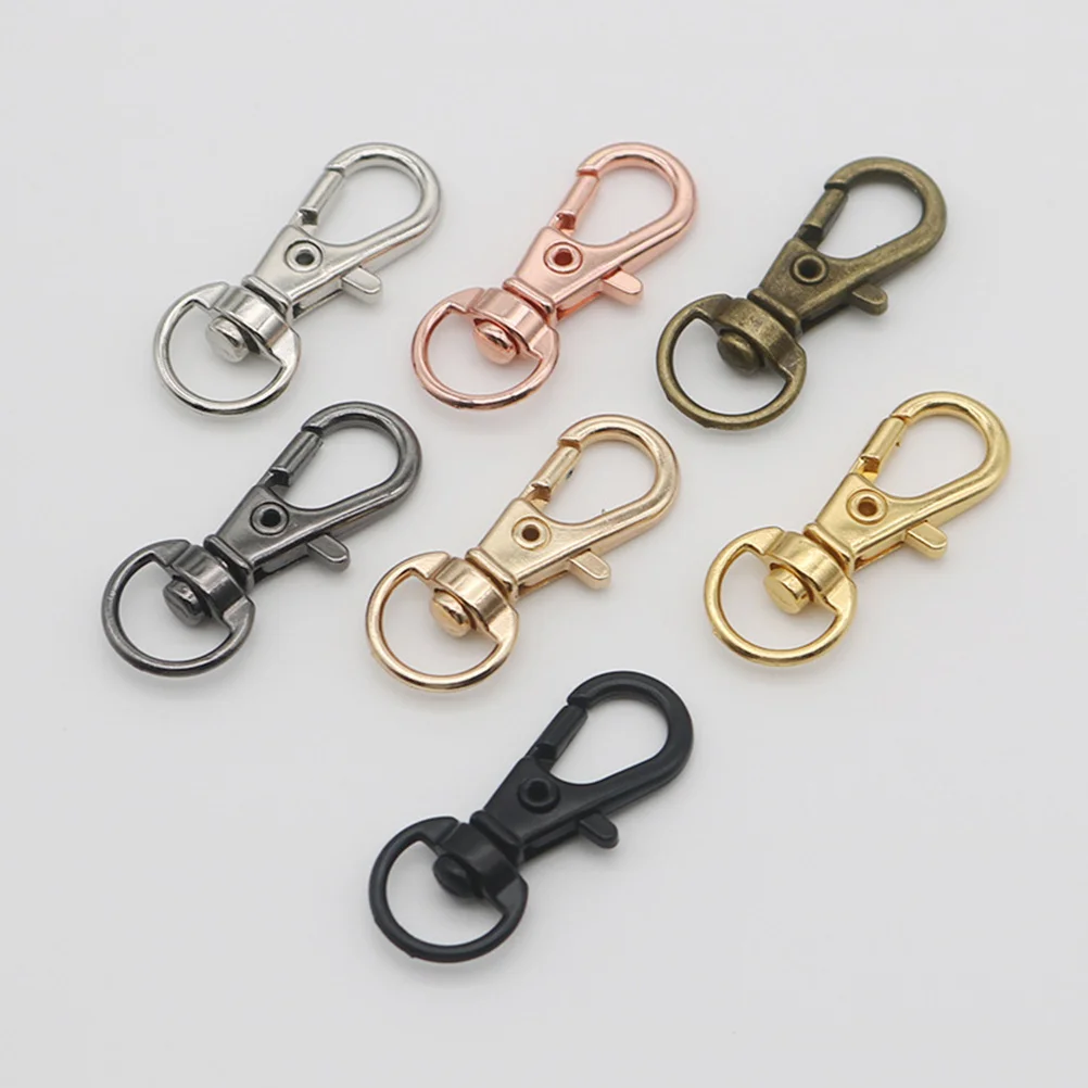 

35 Pcs Lobster Keychain Swivel Clasp Lanyard Snap Hooks Metal Claw Buckle Small Clasps for Jewelry Ring Durable Lightweight