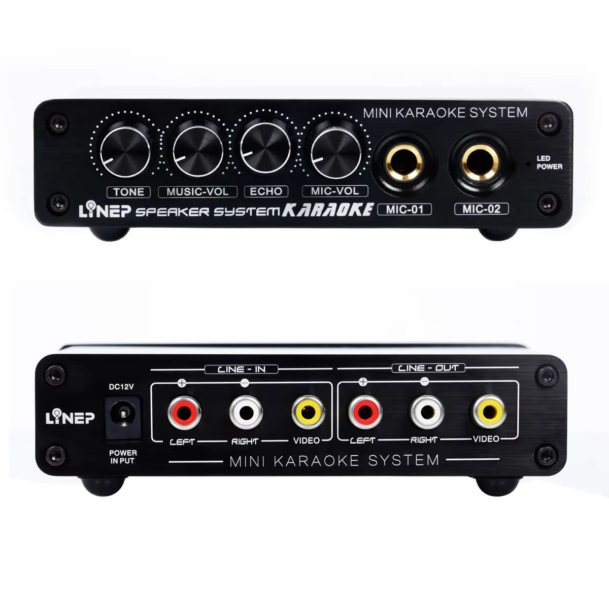 

Ревербератор с двумя микрофонами DC12V K, миксер для песен, мини-двухканальный микшер для караоке