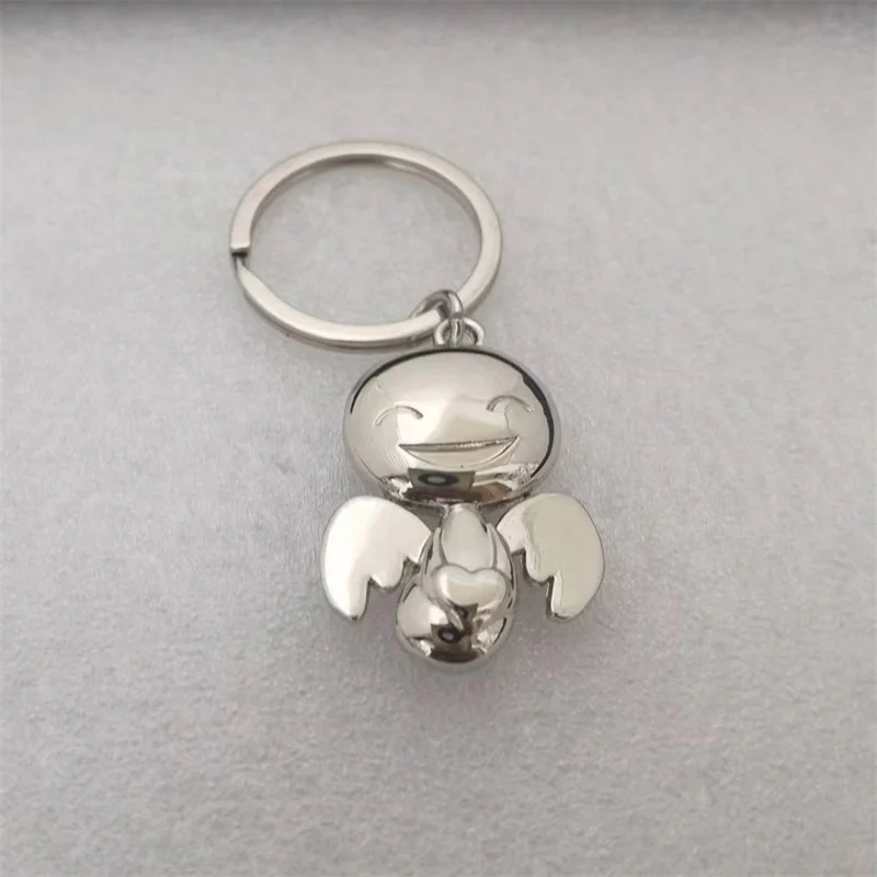 Angel Couple Key Chain New Car Key Ring Women Heart Angel Metal Keychain Lovers Group Patry Jewelry Accessories Key Holder