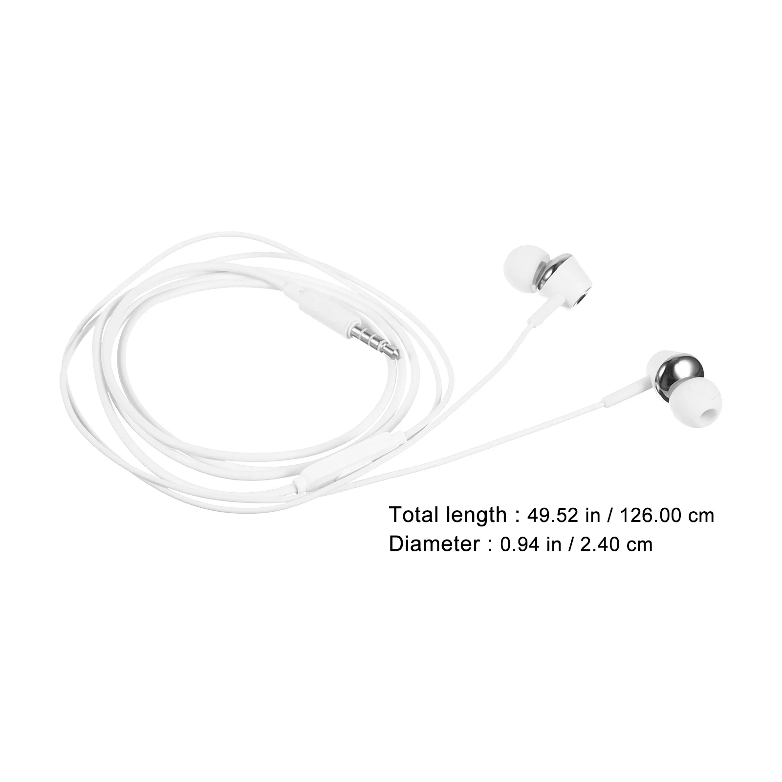 1 セット ワイヤー制御ベース インイヤー ヘッドフォン シルバー 耐久性のあるマイク イヤフォン 軽量 コンフォートフィット インイヤー タイプ イヤホン ギフト