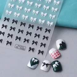 Autocollants Nail Art 5D Nail Art, fournitures pour ongles, noir, blanc, nœud, papillon, dessin animé Disney, fleur, instituts de décoration, 1 pièce