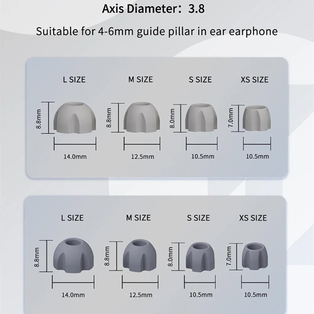 JCALLY EM05 تخفيف الضغط سيليكون غطاء للأذنين نصائح الأذن مناسبة ل 4-6 مللي متر دليل عمود في الأذن سماعة اكسسوارات KZ TRN CCA
