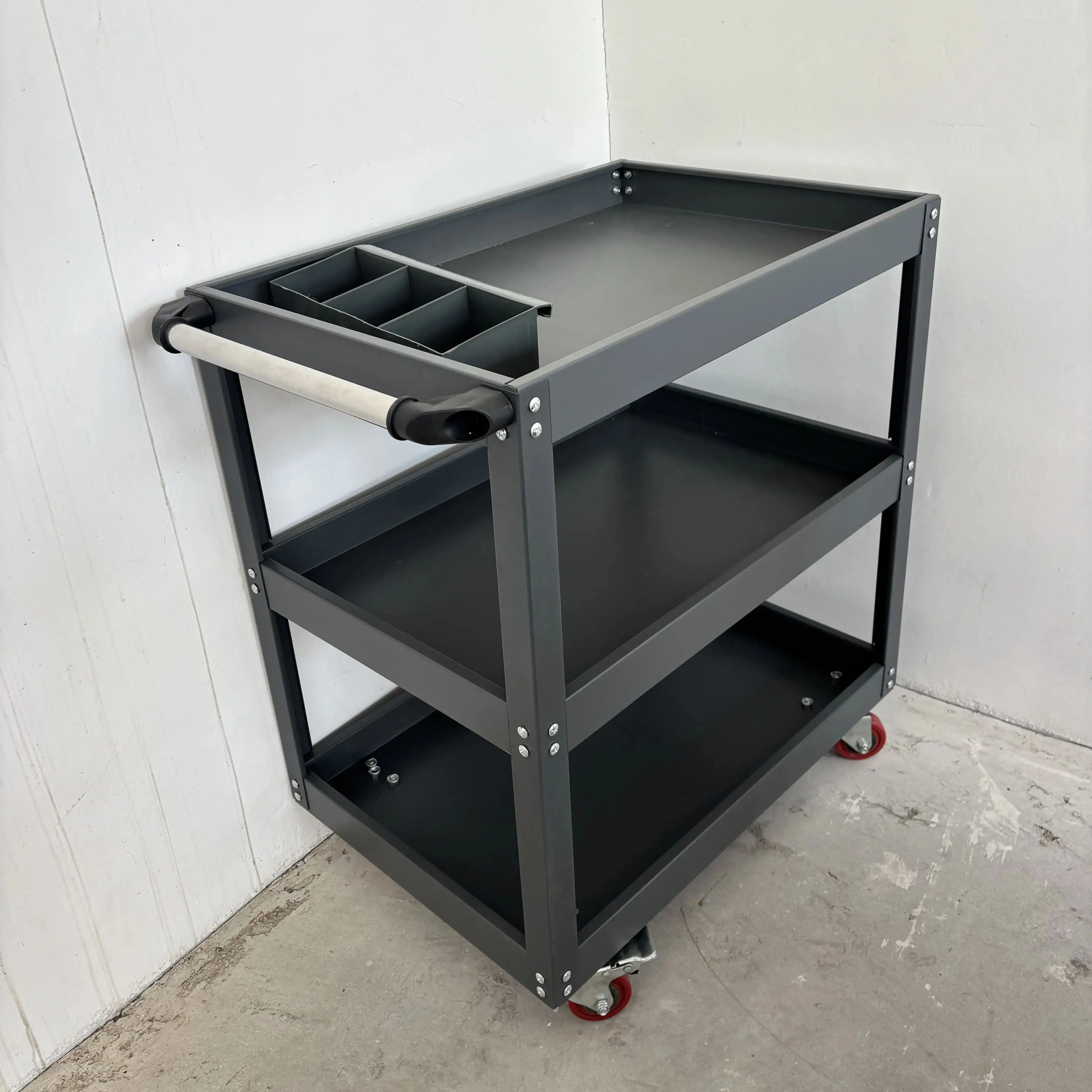 Auto Repair Tool Cart Parts Cart Trolley Tool Box Cargo Rack Trolley Three-Layer Multi-Layer Mobile with Wheels
