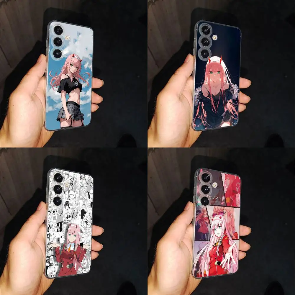 

D-Darling in the Franxx Zero Two Phone Case For Samsung S24,30,21,22,23,20 FE,lite,PIus,Ultra,5G,Note,9,10 Transparent Cover