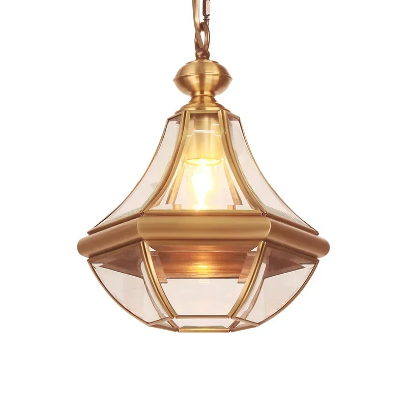 البلد الأمريكي النحاس الزجاج غرفة نوم غرفة الطعام المطبخ فندق مصباح شرفة الممر الممر الثريات