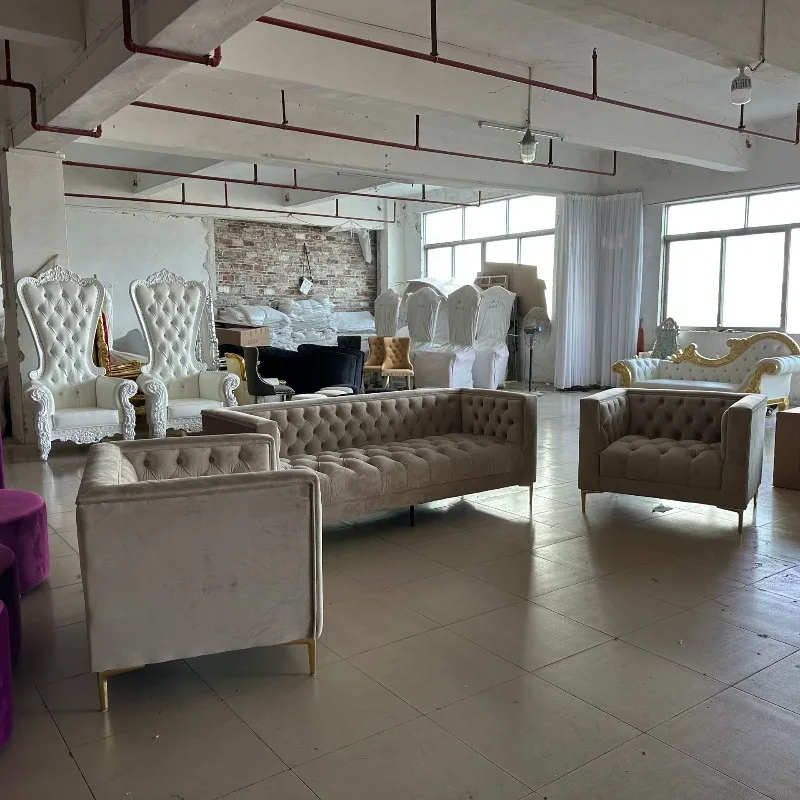 Factory direct sales of light luxury large living room pull-button combination sofas, modern minimalist designer clubhouse fabri