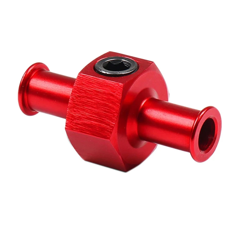 Universal Fuel Nitrous Pressure Gauge T Adapter 3/8 Inch Hose 1/8 Inch Npt Tee Port Red Car Tuning Parts