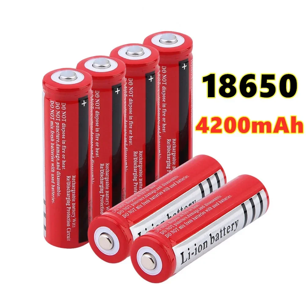 18650 Batterie 3,7V 4200mAh Wiederaufladbare Liionsbatterie Für Led Taschenlampe Torch Batery Litio