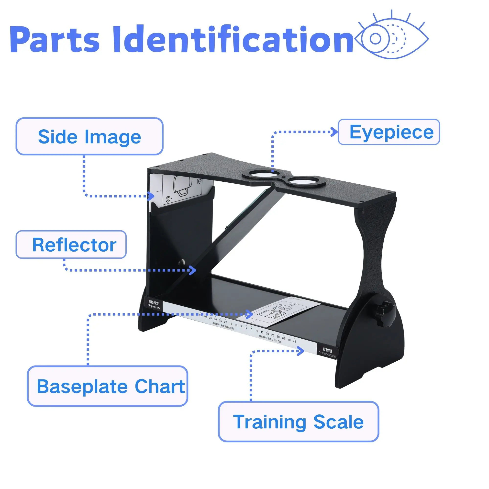 Oblique , Bare Eye Training Vision Improvement Amblyopia Trainer Double Black Column Adjustable Visual fast shipping