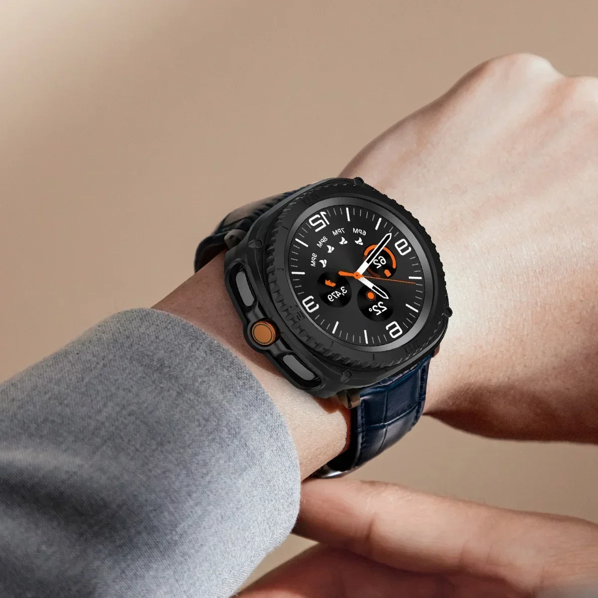 Para samsung galaxy watch 8clássico 46 capa de silicone capa protetora escudo pulseira relógio 8 macio tpu protetor caixa acessórios