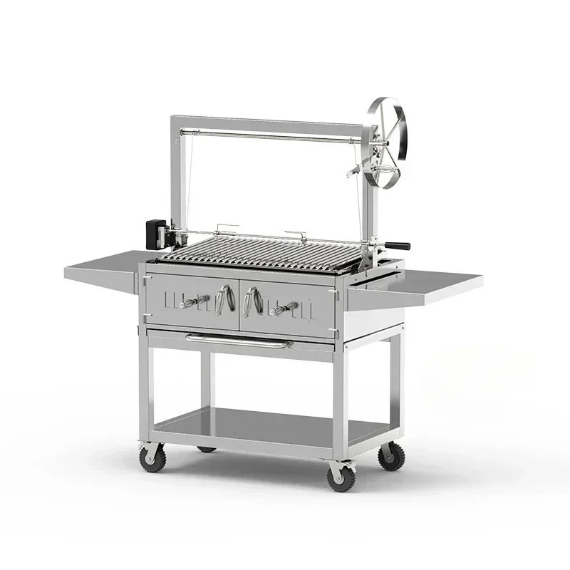 

Thickened Large Outdoor BBQ Grill, Villa Courtyard BBQ Stand, American BBQ, Large Gathering Meat Roasting Furnace