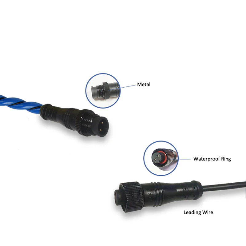 2 fios 6mm de diâmetro do sistema de alarme de detecção de vazamento de água do chão cabo do sensor detector de vazamento