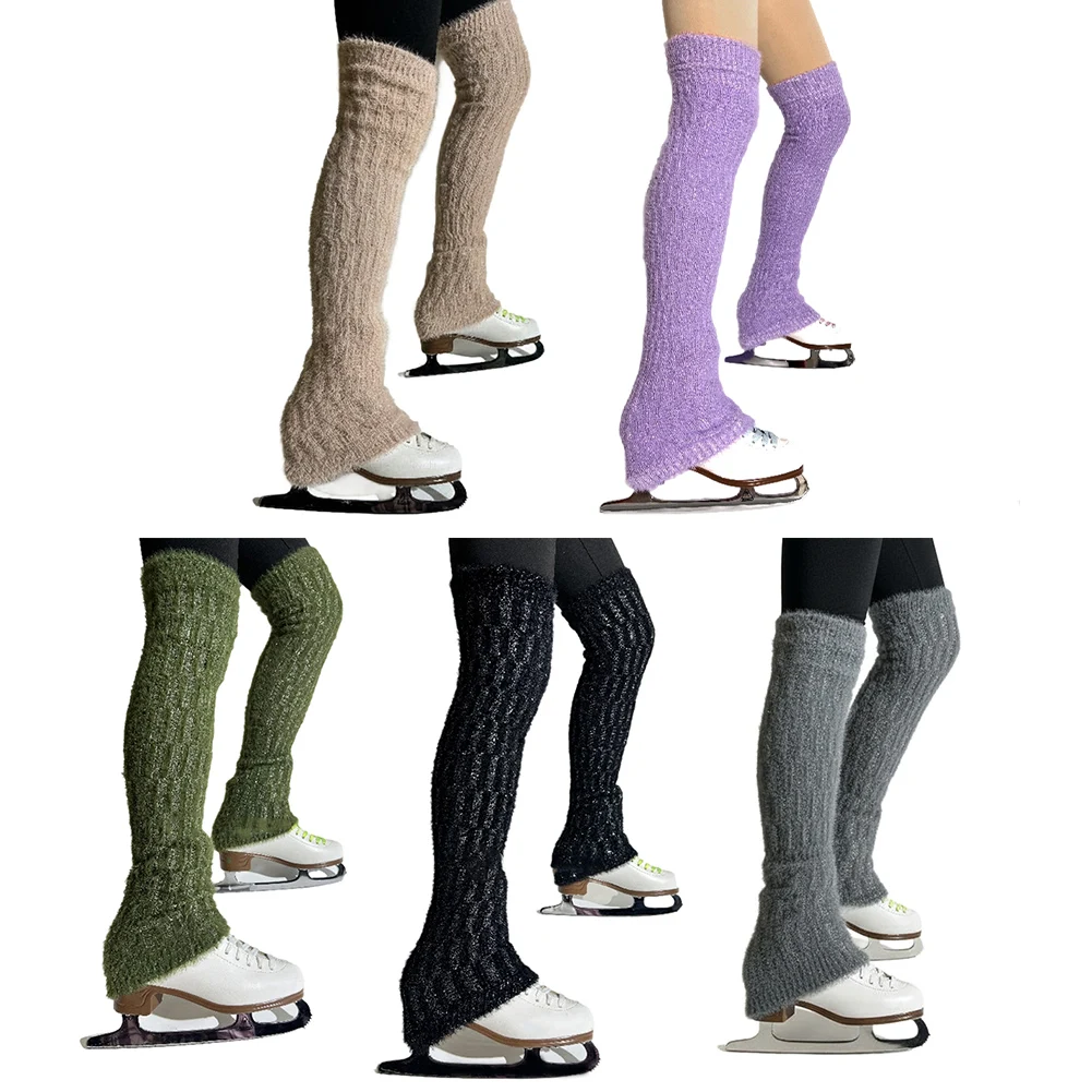 For Ice Skates Fleece Boot Covers Skating Leg Warmers Ice Rink Warm-ups Non-suffocating Leg Cover Skating Socks Lightweight 100g