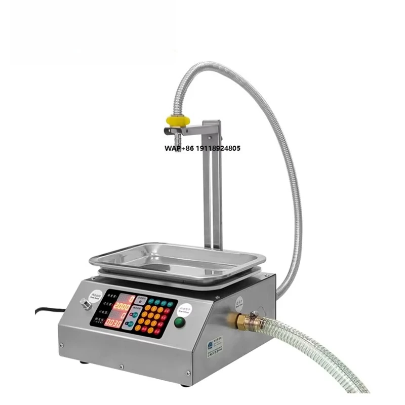 Manual Grade Automatic Weigh Filling Machine for Beverages Perfume & Essential Oils Vial & Bag Packaging with Peristaltic Pump