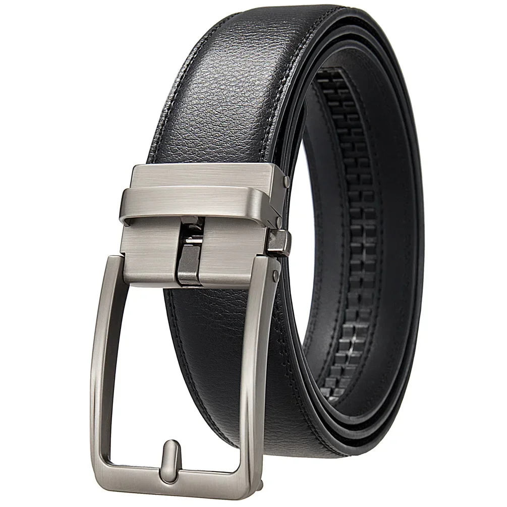 New Click Belts for Men Luxury Brand Designer Fashion Automatic Buckle Genuine Leather Men's Jeans High Quality Waist Male Strap