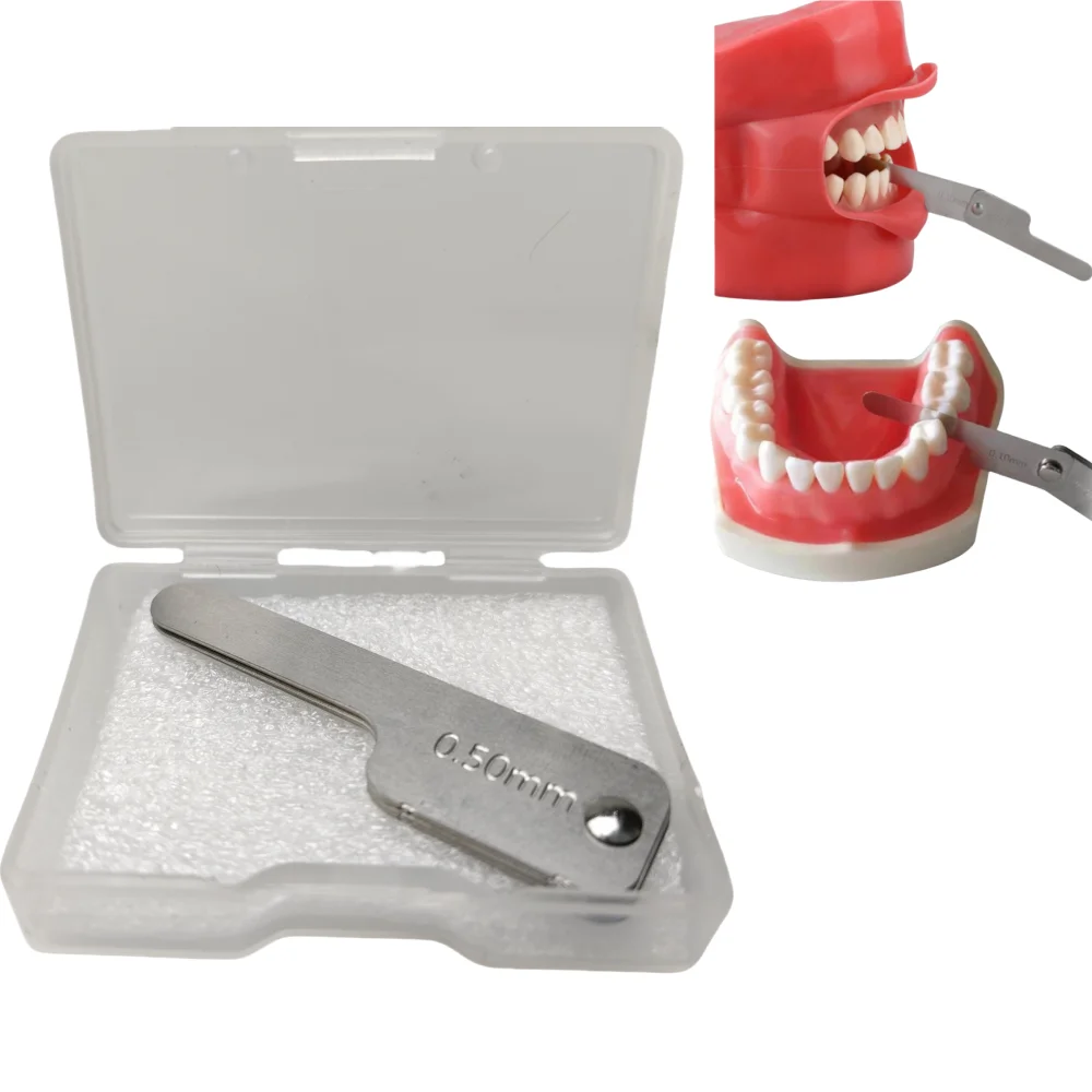 

Stainless Steel Dental IPR Gauge - Orthodontic Tooth Gap Measuring Tool for Interproximal Reduction (IPR) Procedures