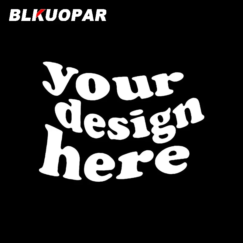 BLKUOPAR Your Design Here Pattern Text Car Stickers Scratch-Proof Laser Decal Waterproof Fuel Tank Cap Surfboard Car Styling