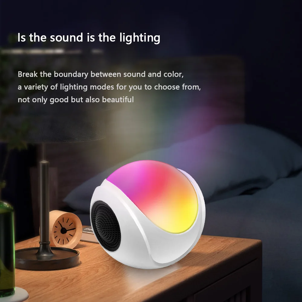 

Speaker night light creative gift mini plug card colorful RGB lights outdoor audio camping lights