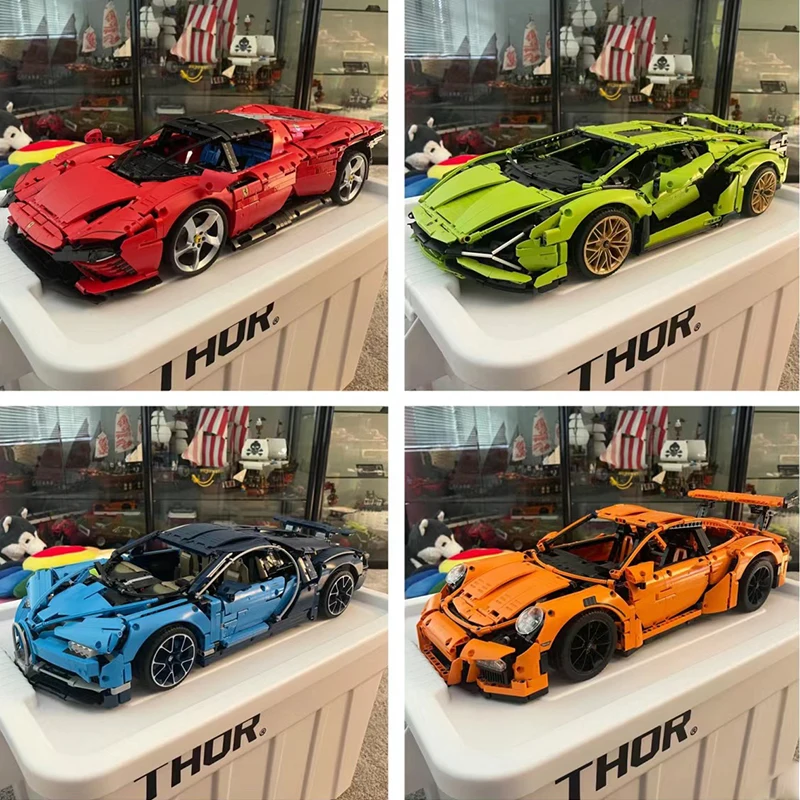 Compatible 42056 42115 42083 42143 Technical Car Model Building Blocks for Adults Bricks Set Toys for Boys Xmas Gifts Kids