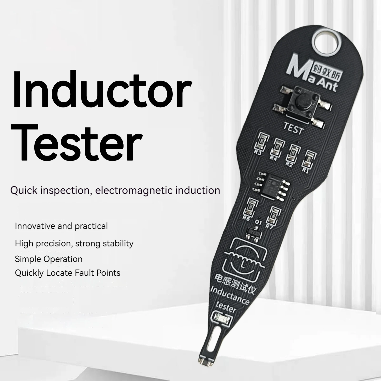 

Inductance Tester Lightweight Electromagnetic Induction Instrument Quick Fault Check Tool Repair Mobile Phone Motherboard