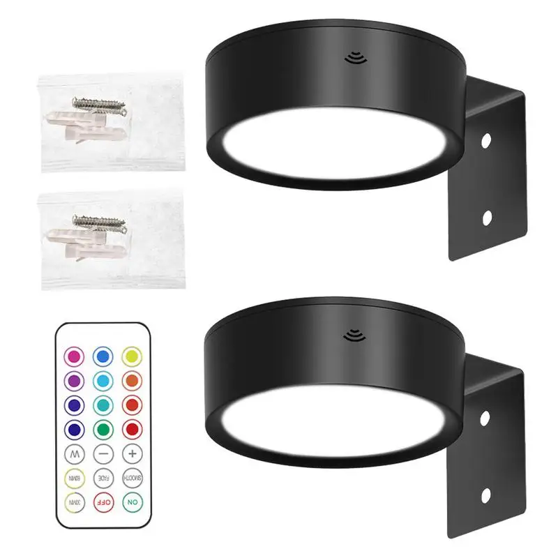 2 Styles USB Rechargeable Magnetic LED Decorative Display Art Lights Wireless Remote Control Dimmable RGB Wall Art Decoration