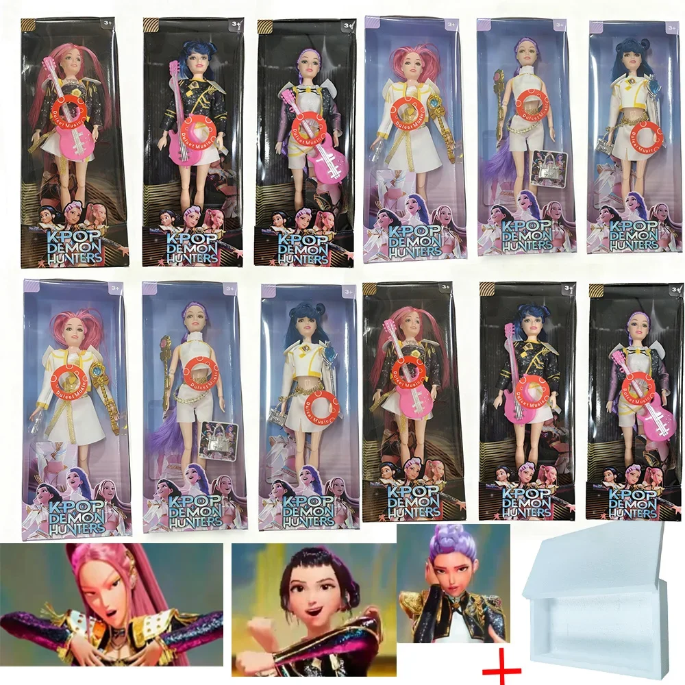 Bambole Anime K-Pop Demon Hunters - Giocattolo Rumi e Mira e Zoey con vestiti bianchi Regalo perfetto a sorpresa di compleanno per i fan di K-Pop