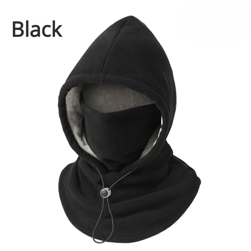 Autumn And Winter Warm One-piece Hat For Men And Women Motorcycle Riding lined And Thickened Windproof Hat Face Neck And Ear Pro