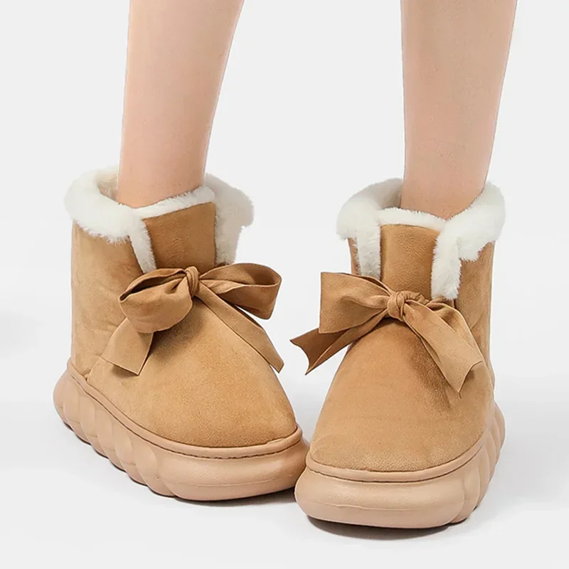 2025 New Winter Fur Snow Boots Women Luxury Thicken Plush Cotton Padded Shoes Woman Platform Lightweight Ankle Boots Botas Mujer image 5