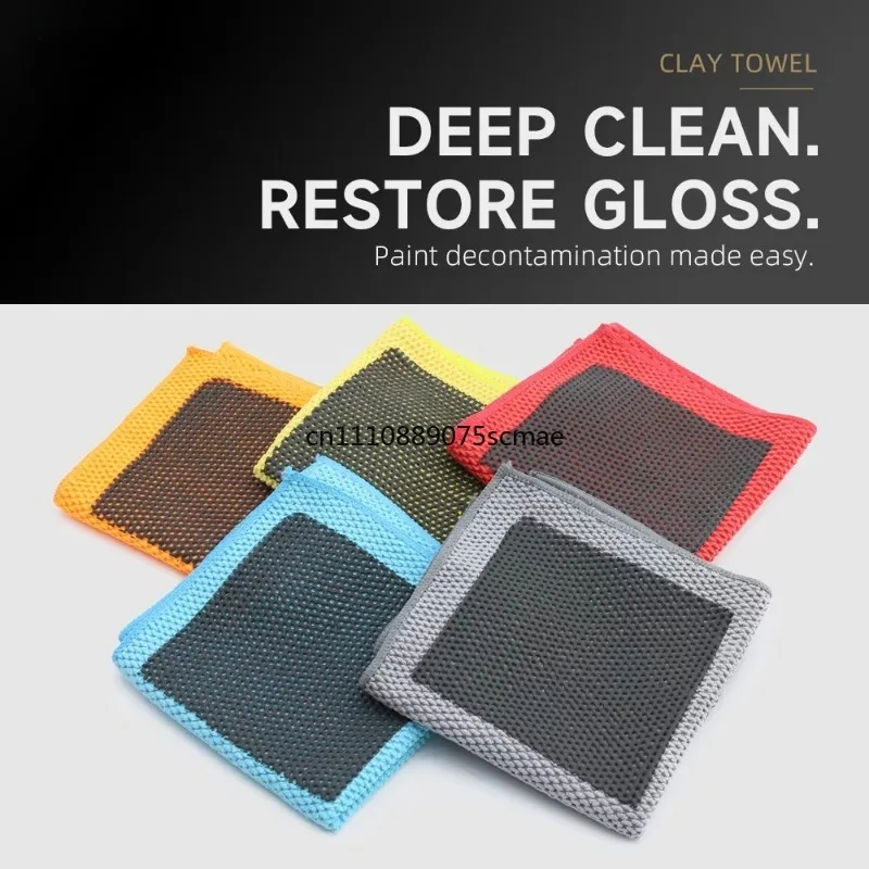 Car Detailing Product, Auto Paint Oxidation Remover Clay Cloth, Microfiber Car Cleaning Towel for Surface Decontamination