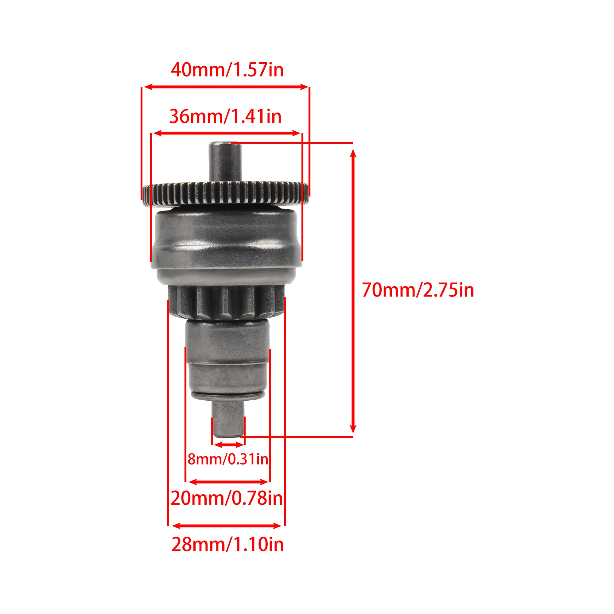 for Chinese GY6 49cc 50cc 139QMB 139QMA Engine Starter Clutch Gear Starter Drive Motorcycle Scooter Moped ATV Go-Kart Parts - view 6