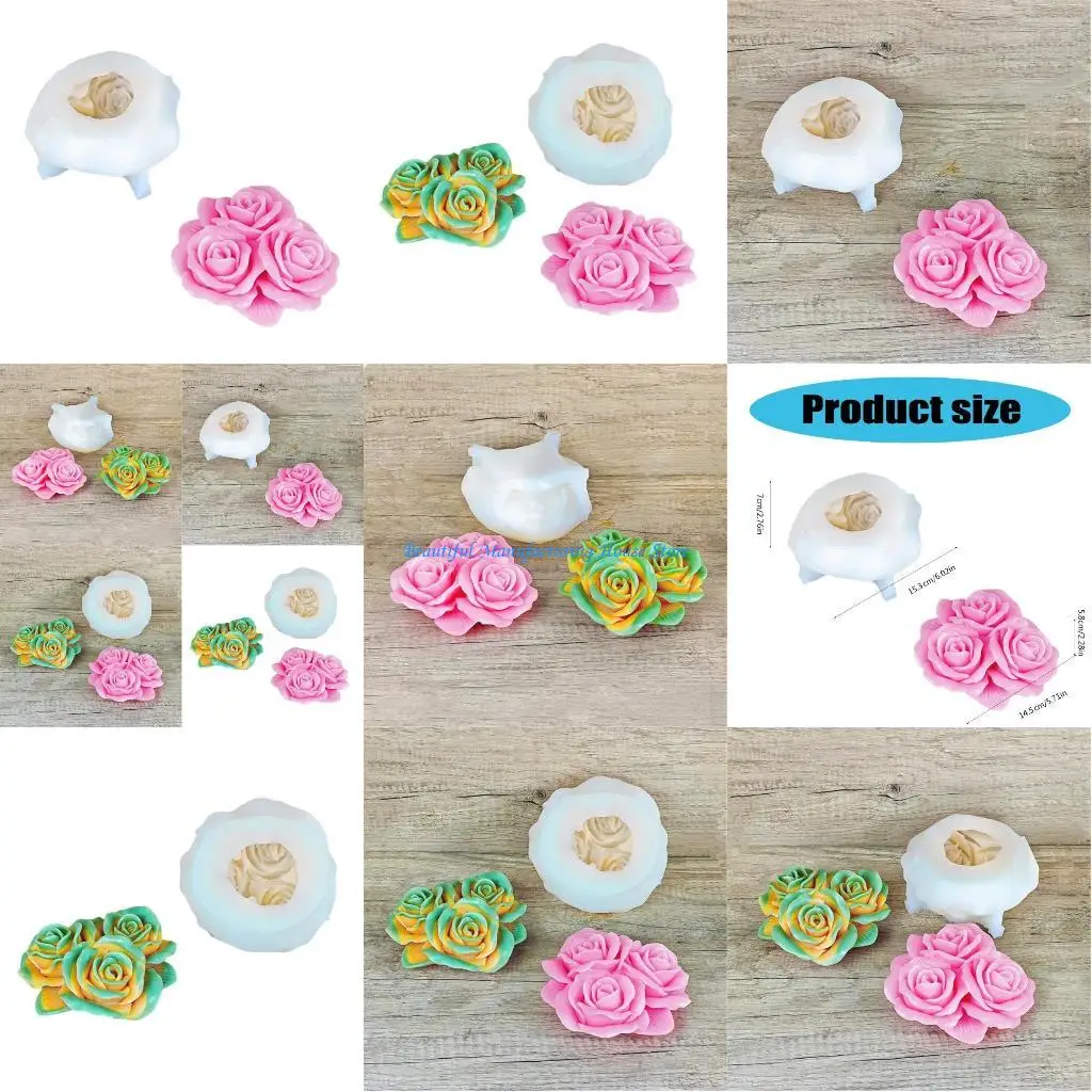 

E56A Reusable Flower Mold Silicone Crafting Moulds Silicone Texture for Candle