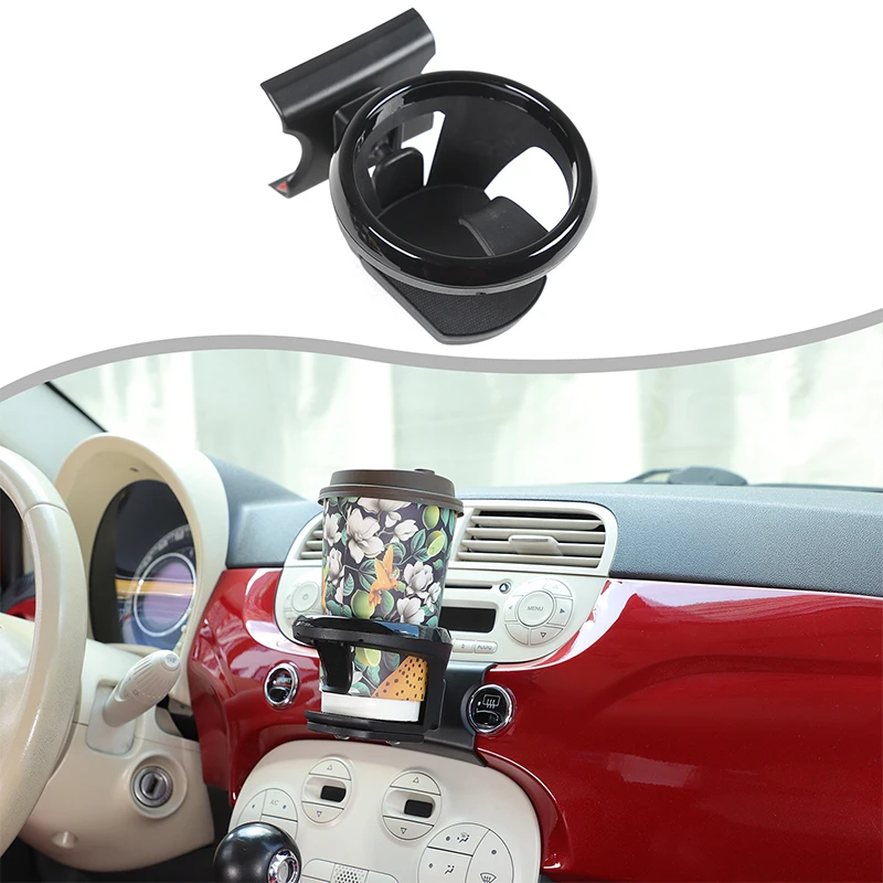

For Fiat 500 2016+ ABS central control navigation screen water cup holder storage rack interior modification accessories