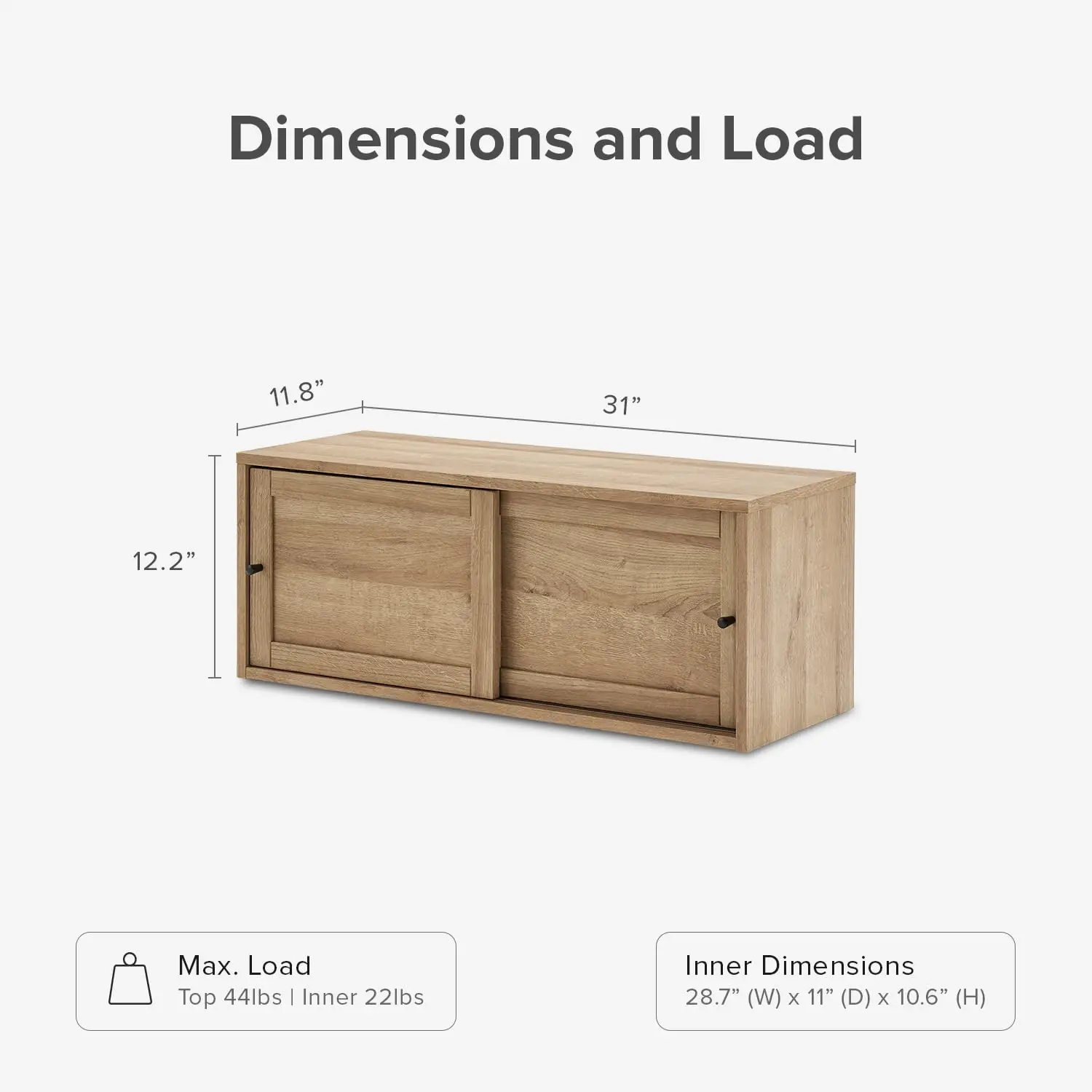 Modular Floating TV Shelf Wall Mounted Wood Cabinet Nightstand Side Table End Table Bedroom Oak 62