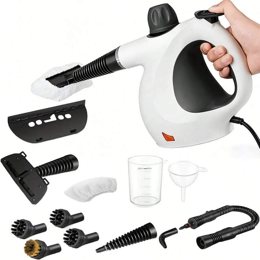 

Handheld Steam Cleaner For Home, Car, Kitchen, Bathroom, Floor Crevices, Etc.,High-Pressure Steam Cleaner, 12-Piece Accessory K
