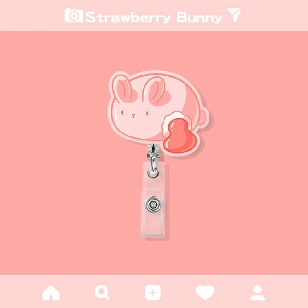 Animal Style Dumplings Animals Badge Reel Dumplings Cartoon Animal Cartoon Retractable Badge Reel Cat Creative