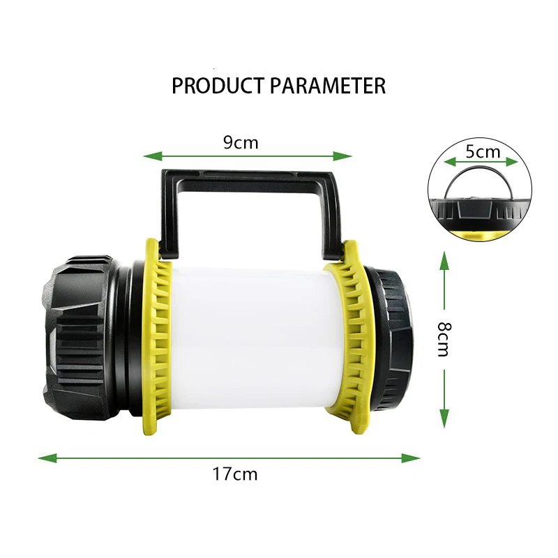 8000 lumenów 100W długim użytkowaniu latarka LED ładowane na USB lampa kempingowa wodoodporna latarka do wyszukiwania na zewnątrz do polowania na ryby